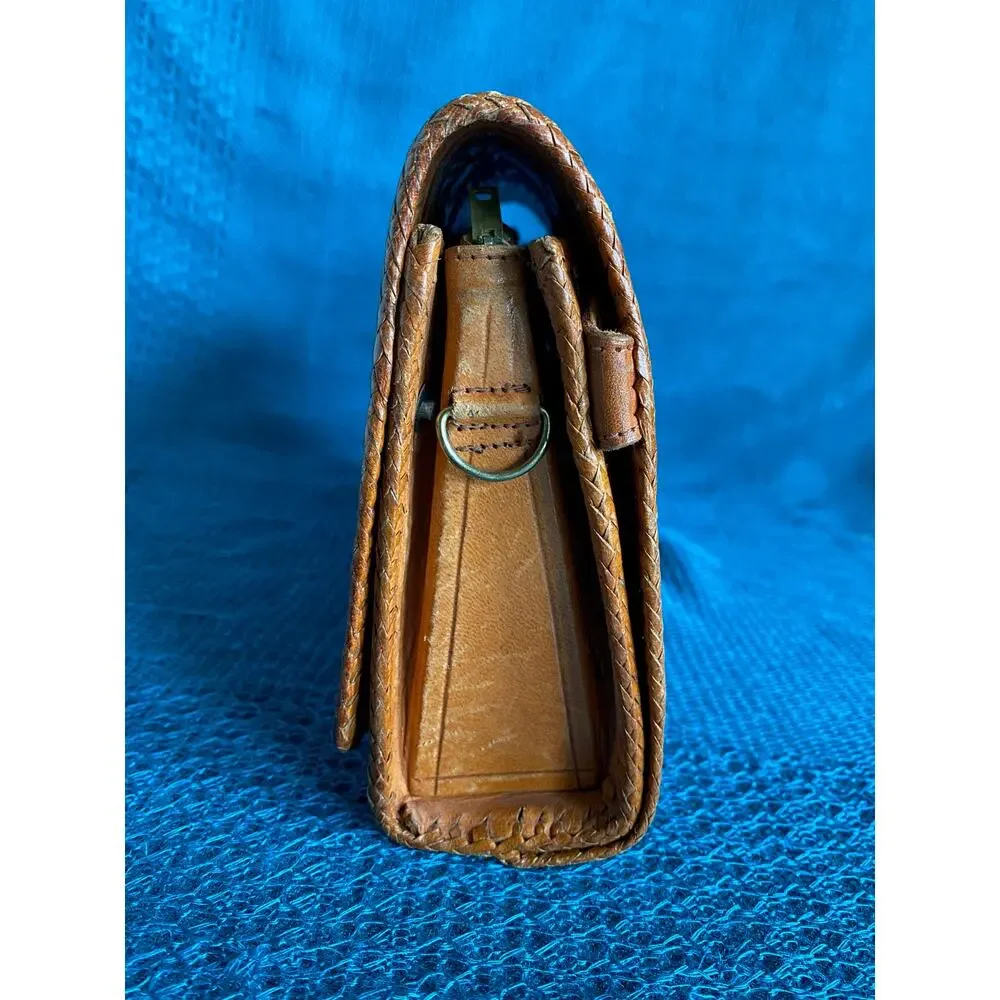 Vintage leather purse reversible hand tooled - Picture 5 of 9